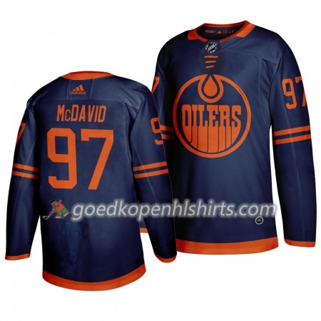 Edmonton Oilers Connor McDavid 97 Adidas 2019-2020 Blauw Authentic Shirt - Mannen